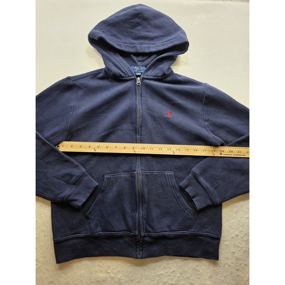 Polo Ralph Lauren Boy's Blue Full Zip 2 Pocket Hoodie Jacket. Size 14/16 - Picture 5 of 10